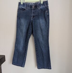 Bandolino Jeans Women's 6 Comfort Stretch Waistband Cropped Jeans Flap Pockets